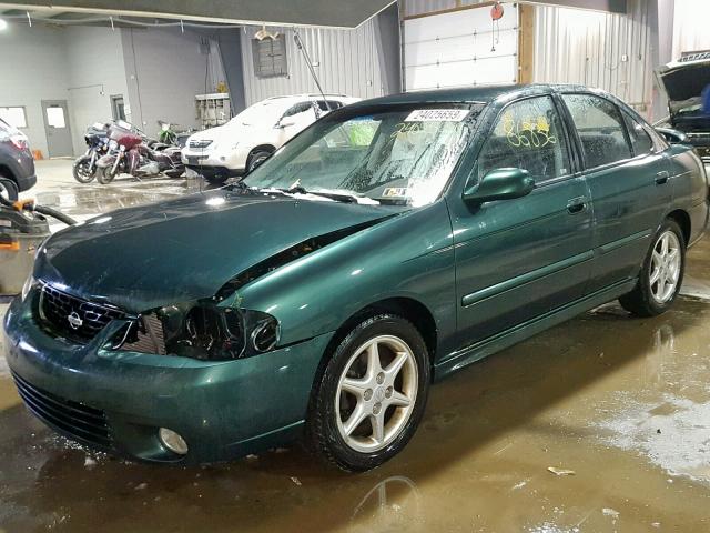 3N1BB51D81L116863 - 2001 NISSAN SENTRA SE GREEN photo 2