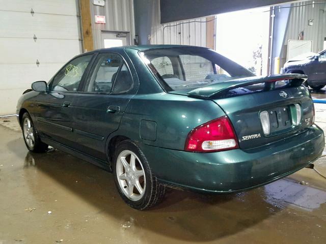 3N1BB51D81L116863 - 2001 NISSAN SENTRA SE GREEN photo 3