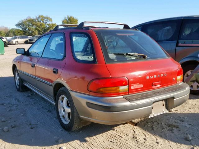 1F1GF4856TH817697 - 1996 SUBARU IMPREZA OU RED photo 3