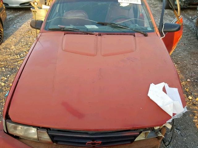 1G1JF11W1K7187022 - 1989 CHEVROLET CAVALIER Z RED photo 7