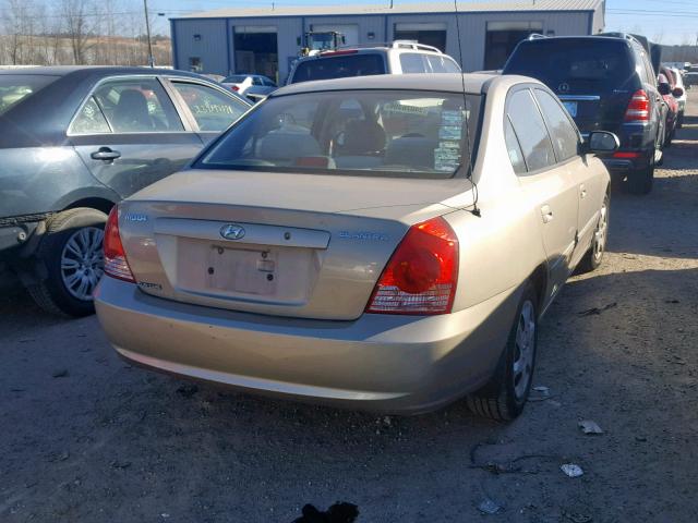 KMHDN46D56U318102 - 2006 HYUNDAI ELANTRA GL GOLD photo 4