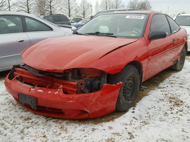 1G1JC12F337215184 - 2003 CHEVROLET CAVALIER RED photo 2