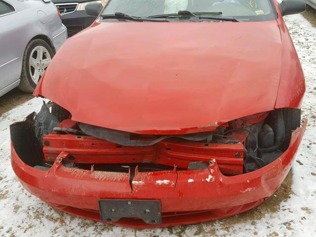 1G1JC12F337215184 - 2003 CHEVROLET CAVALIER RED photo 9