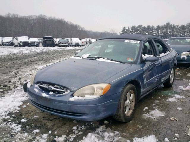 1FAFP55U7YA103619 - 2000 FORD TAURUS SES BLUE photo 2