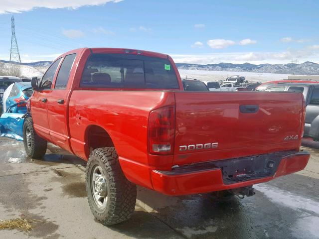 1D7KU28D34J154921 - 2004 DODGE RAM 2500 S RED photo 3