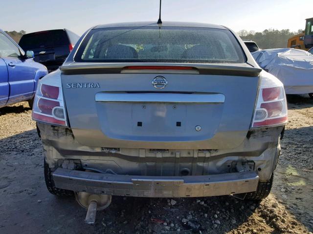 3N1AB6AP4CL674787 - 2012 NISSAN SENTRA 2.0 GRAY photo 9