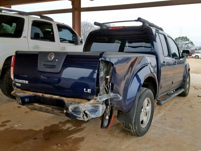 1N6AD07U08C414596 - 2008 NISSAN FRONTIER C BLUE photo 4