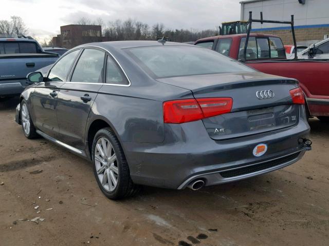 WAUHMAFC5EN073306 - 2014 AUDI A6 PRESTIG GRAY photo 3