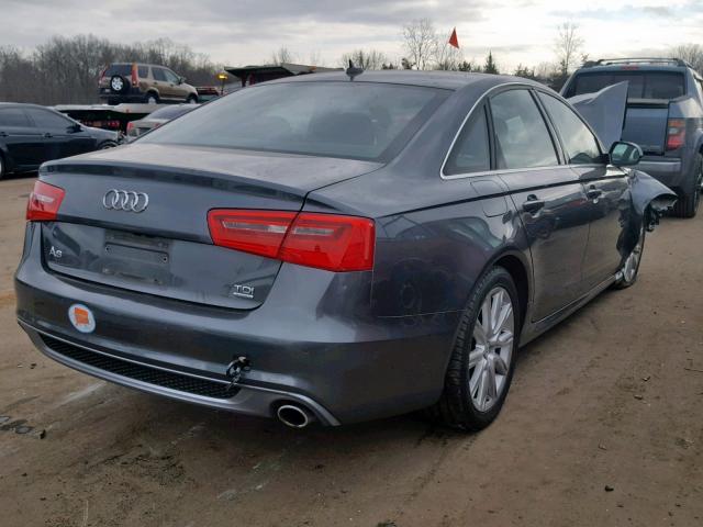 WAUHMAFC5EN073306 - 2014 AUDI A6 PRESTIG GRAY photo 4