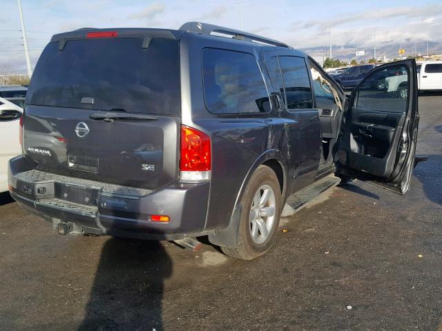 5N1AA0NC3AN604789 - 2010 NISSAN ARMADA SE GRAY photo 4