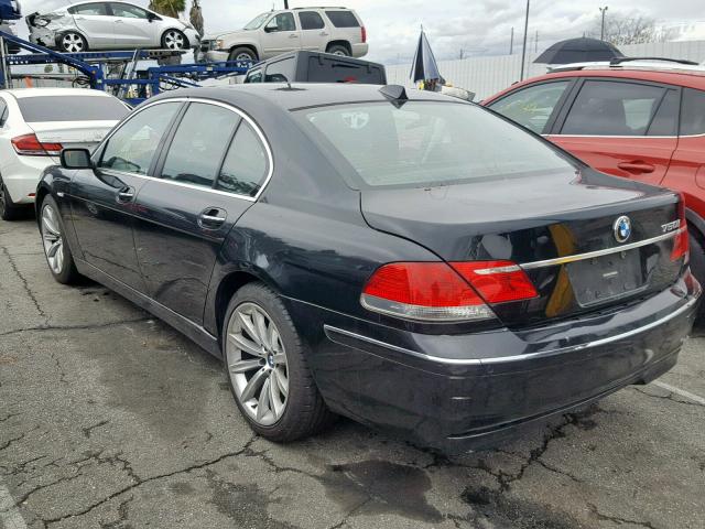 WBAHL835X7DT10267 - 2007 BMW 7 SERIES BLACK photo 3