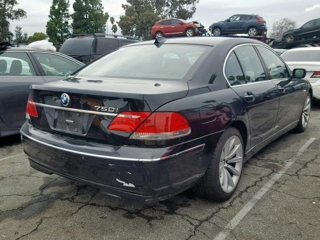 WBAHL835X7DT10267 - 2007 BMW 7 SERIES BLACK photo 4