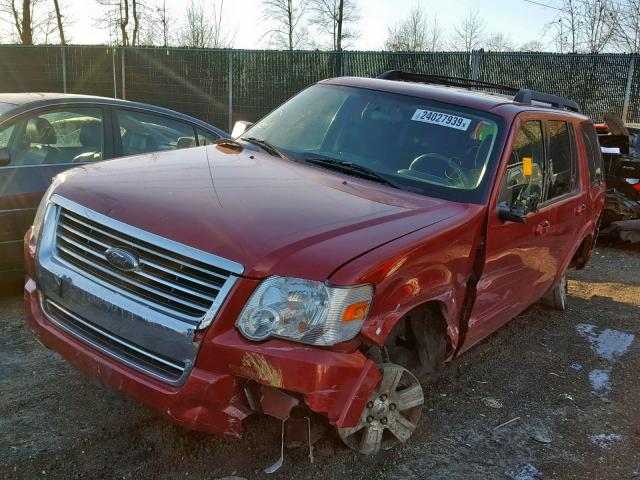 1FMEU7DE9AUA66688 - 2010 FORD EXPLORER X 红色 照片 2