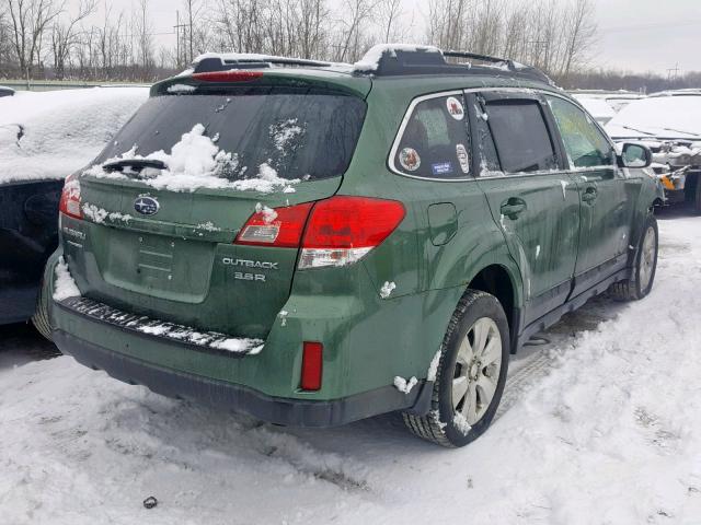 4S4BRDLC6A2373430 - 2010 SUBARU OUTBACK 3. GREEN photo 4