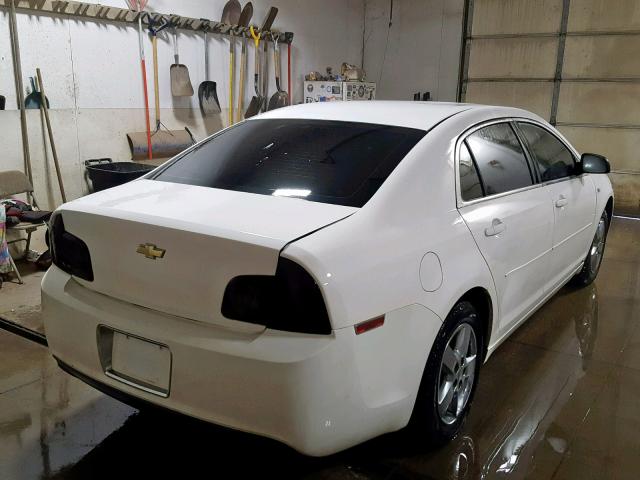 1G1ZG57BX8F207634 - 2008 CHEVROLET MALIBU LS WHITE photo 4