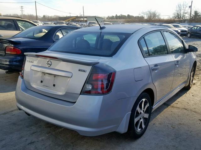 3N1AB6AP1CL752068 - 2012 NISSAN SENTRA 2.0 SILVER photo 4