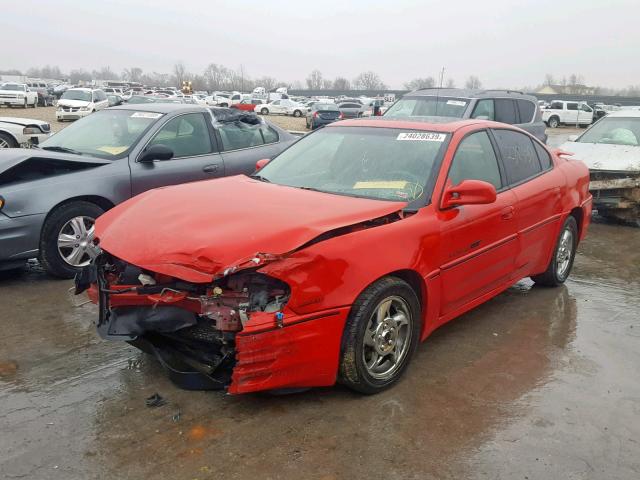 1G2NW52E62C167933 - 2002 PONTIAC GRAND AM G RED photo 2