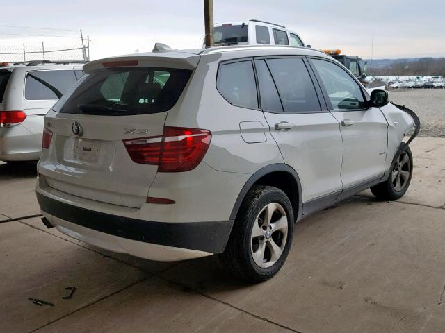 5UXWX5C56BL709199 - 2011 BMW X3 XDRIVE2 WHITE photo 4