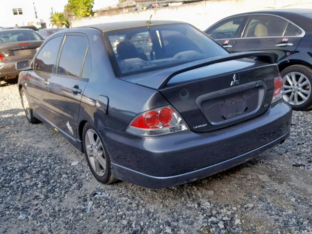 JA3AJ66F86U025065 - 2006 MITSUBISHI LANCER RAL CHARCOAL photo 3