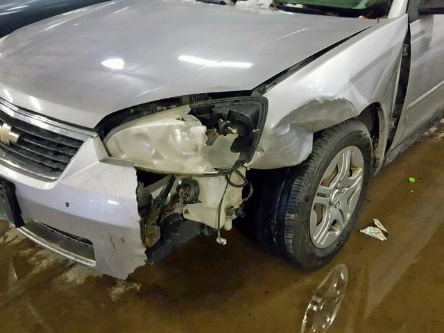 1G1ZS53856F238991 - 2006 CHEVROLET MALIBU LS SILVER photo 10