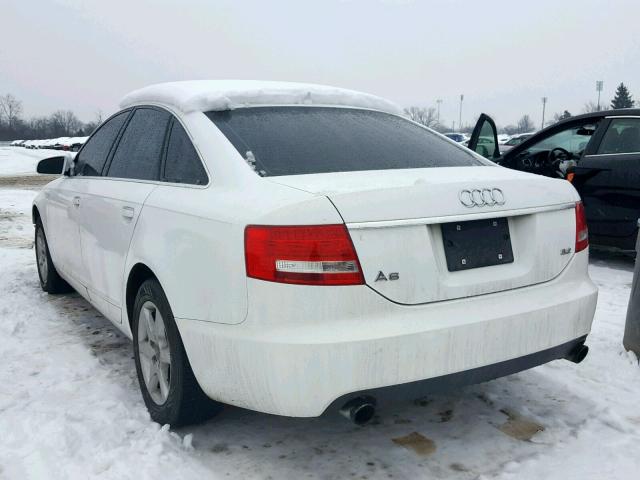 WAUAH74F07N082486 - 2007 AUDI A6 3.2 WHITE photo 3