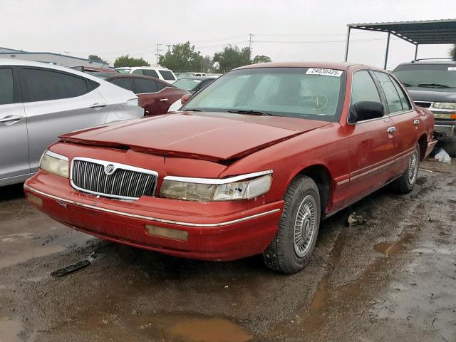 2MELM74W2VX738222 - 1997 MERCURY GRAND MARQ RED photo 2