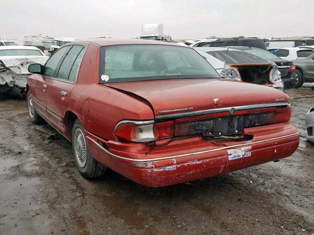 2MELM74W2VX738222 - 1997 MERCURY GRAND MARQ RED photo 3