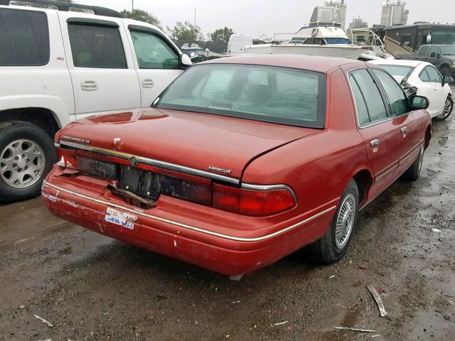 2MELM74W2VX738222 - 1997 MERCURY GRAND MARQ RED photo 4