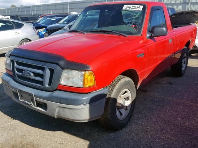 1FTYR10D45PA77373 - 2005 FORD RANGER RED photo 2