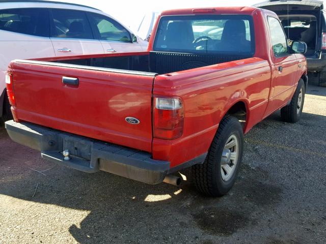 1FTYR10D45PA77373 - 2005 FORD RANGER RED photo 4