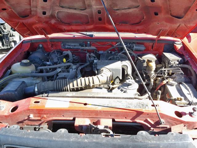 1FTYR10D45PA77373 - 2005 FORD RANGER RED photo 7