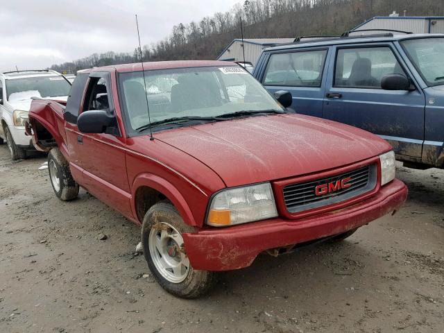 1GTCS19W018125300 - 2001 GMC SONOMA BURGUNDY photo 1