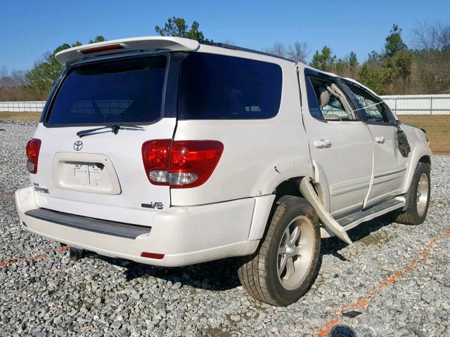 5TDZT38A66S264519 - 2006 TOYOTA SEQUOIA LI WHITE photo 4