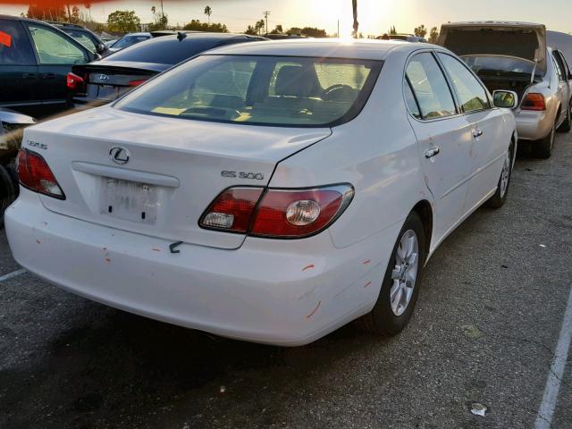 JTHBF30G736002267 - 2003 LEXUS ES 300 WHITE photo 4