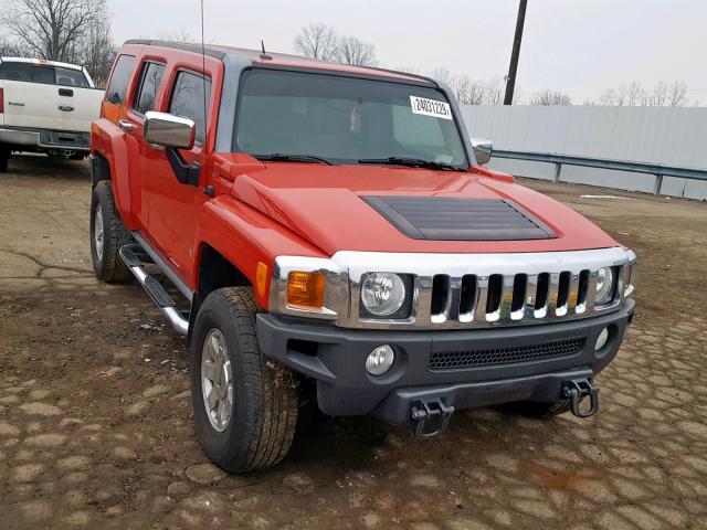 5GTDN13E078151229 - 2007 HUMMER H3 RED photo 1