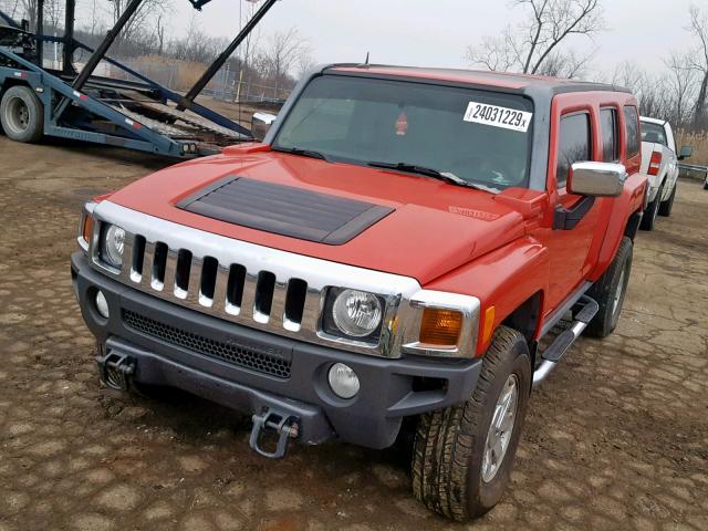 5GTDN13E078151229 - 2007 HUMMER H3 RED photo 2