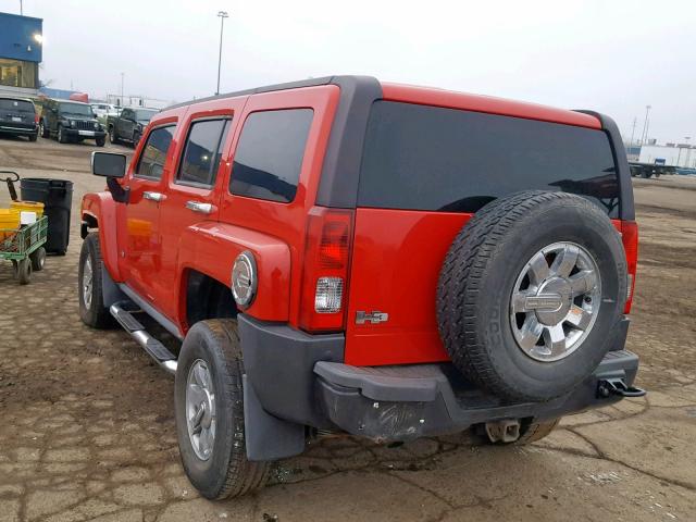 5GTDN13E078151229 - 2007 HUMMER H3 RED photo 3