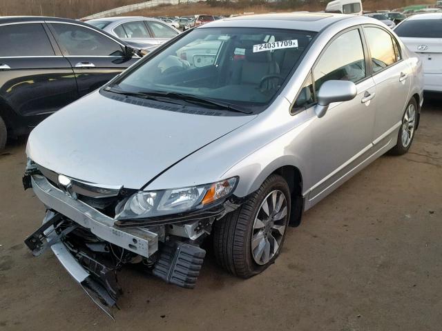 2HGFA1F90AH308805 - 2010 HONDA CIVIC EXL SILVER photo 2