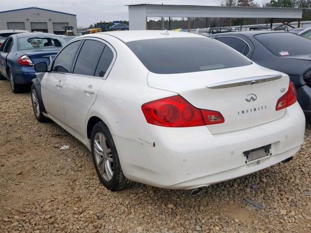 JN1CV6AP3DM713988 - 2013 INFINITI G37 BASE WHITE photo 3