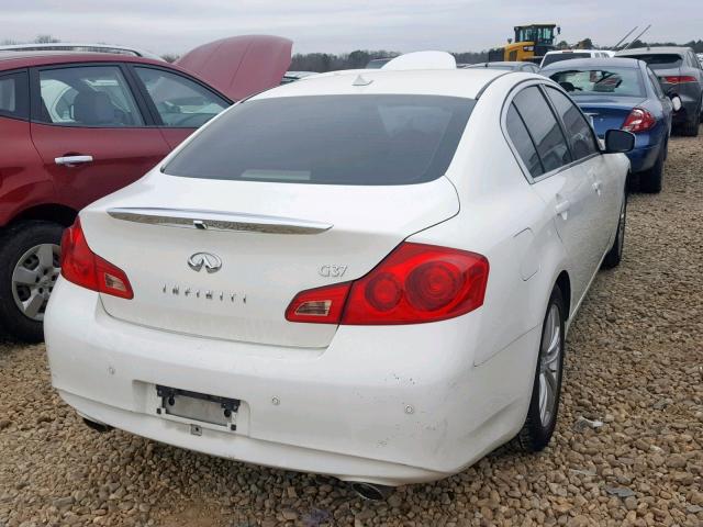 JN1CV6AP3DM713988 - 2013 INFINITI G37 BASE WHITE photo 4