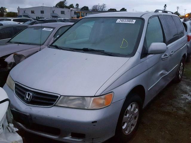 2HKRL186X2H544587 - 2002 HONDA ODYSSEY EX GRAY photo 2