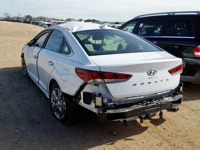 5NPE34AF3JH639825 - 2018 HYUNDAI SONATA SPO WHITE photo 3