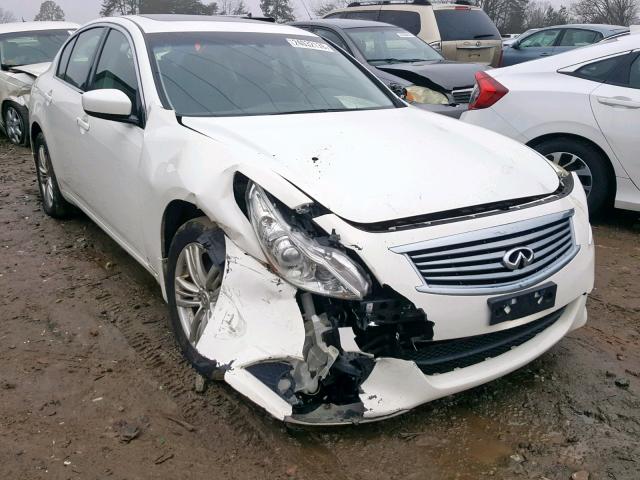 JN1CV6AR8AM461846 - 2010 INFINITI G37 WHITE photo 1