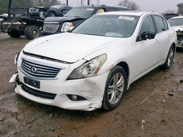 JN1CV6AR8AM461846 - 2010 INFINITI G37 WHITE photo 2