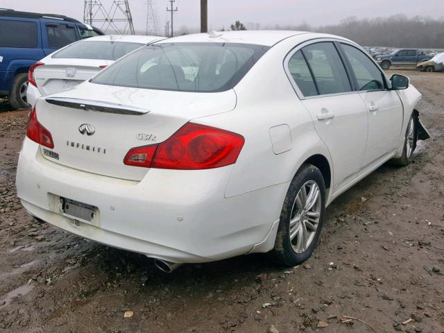 JN1CV6AR8AM461846 - 2010 INFINITI G37 WHITE photo 4