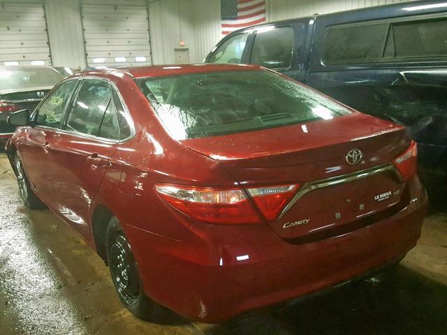 4T1BF1FK5GU512499 - 2016 TOYOTA CAMRY LE RED photo 3