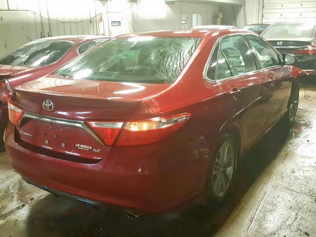 4T1BF1FK5GU512499 - 2016 TOYOTA CAMRY LE RED photo 4