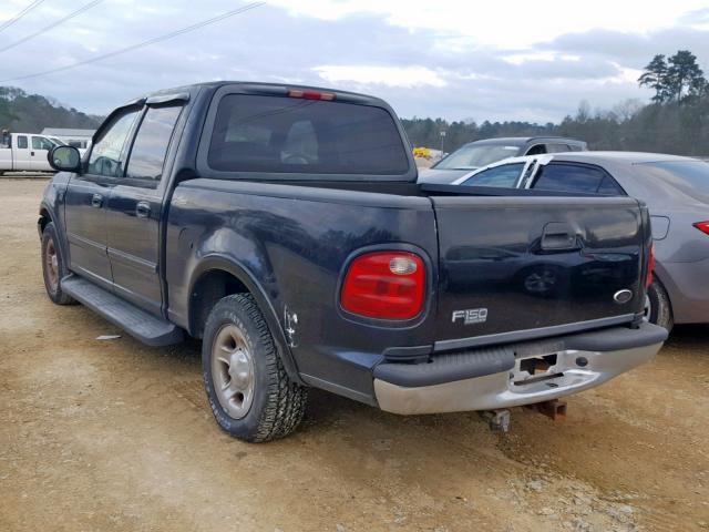 1FTRW07L91KB36901 - 2001 FORD F150 CREW BLACK photo 3