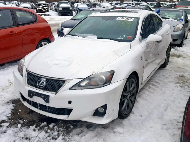 JTHBF5C21C5181830 - 2012 LEXUS IS 250 WHITE photo 2