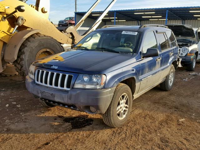 1J4GW48S64C345686 - 2004 JEEP GRAND CHER BLUE photo 2